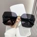 Photochromic 2025 New Versatile Sunshade Frameless Beauty UV Protection Sunglasses Face Slimming_viptrois.com