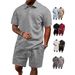 Men's Clothing Men's Jacquard Polo Suit Summer Thin Lapel Sports Short Sleeve_viptrois.com