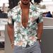2023 Hawaiian Short Sleeve Men's Polo Neck Shirt Holiday Leisure T-shirt_viptrois.com