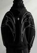 New Embroidered Loose Sweater Men's And Women's Same Street Hip-hop Personalized Double-ended Zipper Design_viptrois.com