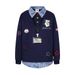 Embroidered POLO Collar Long Sleeved Sweatshirt For Men And Women, Vintage Puppy, Lazy And Loose Top_viptrois.com