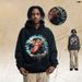 Stylish Oil Painting Print Hooded Sweatshirt For Men, Autumn And Winter Trendy American Hip-hop Style,_viptrois.com