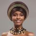 New African And South American Muslim Multi Layered Gold Stamped Headband Cap African Turban Hat_viptrois.com