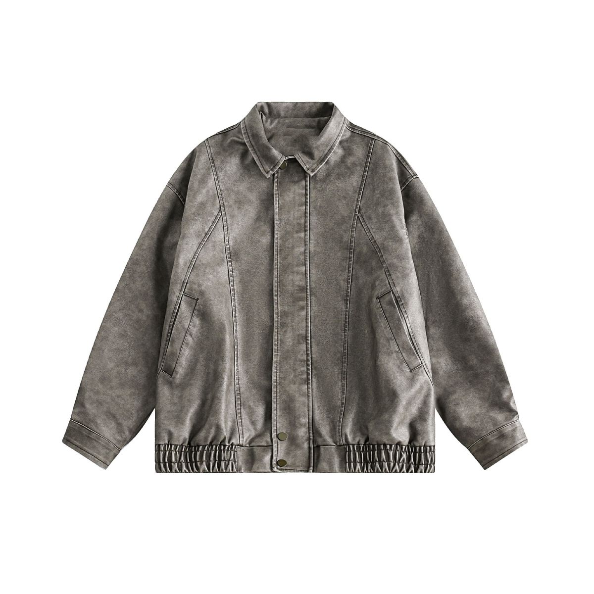 Men's Clothing Retro Brown Motorcycle Leather Jacket Boys And Girls Loose INS Style PU Leather Jacket Coat Trend_viptrois.com