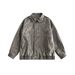 Men's Clothing Retro Brown Motorcycle Leather Jacket Boys And Girls Loose INS Style PU Leather Jacket Coat Trend_viptrois.com