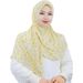 Women's Hijab floral print headscarf chiffon floral ethnic ladies scarf long scarf_viptrois.com