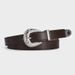 New Trend Three piece Women's High end Silver Buckle Simple and Versatile Fashion Decoration PU Belt_viptrois.com