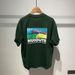 2025 Casual Fashion Printed Short-sleeved Loose T-shirt Men's Summer New Casual Versatile Handsome Crew Neck Top_viptrois.com