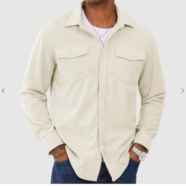 Pulse In Stock Autumn Winter 2025 New Corduroy Work Outerwear European And American Cross-Border Men's Shirt_viptrois.com