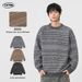 Pure LKTM Men's Clothing American Retro Fair Isle Pattern Knitted Sweater Loose Trendy Brand Color-Block Lazy Top_viptrois.com