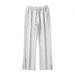 Men's Flared Fleece-Lined Sweatpants With Zip Details High Street Wide-Leg Joggers For Trendy Winter Casual Wear_viptrois.com