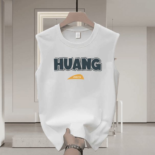 Men's Clothing Basketball Sports T Shirt Summer Men's Round Neck Printed Sleeveless Vest Loose Waistcoat Sweatshirt Bottoming Top_viptrois.com