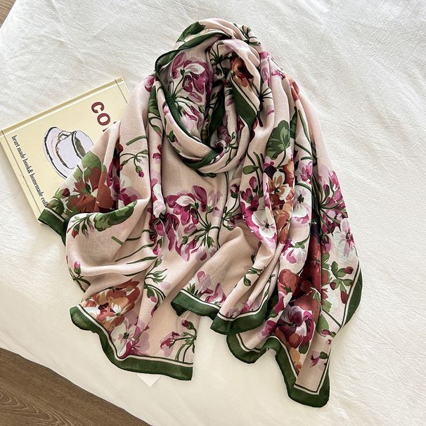 High-Value Niche Soft Cotton Linen Scaf Fo Women, Autumn Winte Wam New Fashionable Vesatile Tendy Shawl Neck_viptrois.com