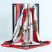 Unisex All vintage chain printed silk scarf satin color 90cm fashion square shawl woman_viptrois.com