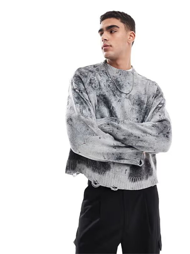 Men's Clothing Street Casual Autumn And Winter Trendy Lazy Loose Knitted Round Neck Sweater_viptrois.com