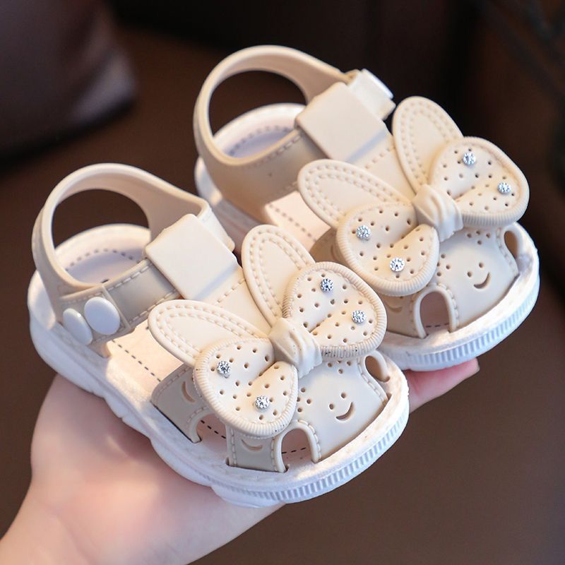 Girls Summer Sandals 0 3 Years Old Small Children Baby Soft Bottom Non Slip Outer Wear Closed Toe Shoes Infant Buckle Toddler Shoes_viptrois.com