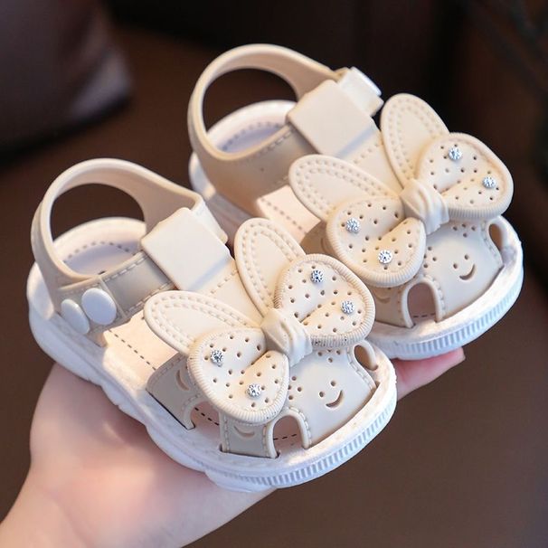 Girls Summer Sandals 0 3 Years Old Small Children Baby Soft Bottom Non Slip Outer Wear Closed Toe Shoes Infant Buckle Toddler Shoes_viptrois.com