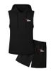Men's Summer Casual Fashion Hooded Vest With Gradual Change Of Color Plaid Printing Personality Trend_viptrois.com