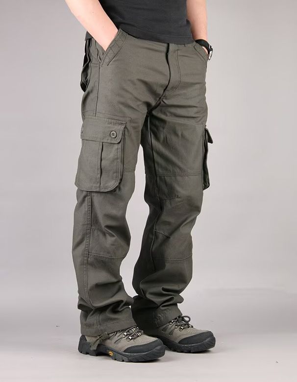 "Men's Cotton Work Pants – Heavy-Duty Cargo Pants For Outdoor & Daily Wear, Plus Sizes Available"_viptrois.com