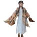 Sleeved tassel cape cape plus-size knitted cardigan ethnic cape woman_viptrois.com