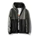 Baseball Mens Hooded Varsity Mens: Loose Fit Contrasting Color Pullover, Lightweight Sports Jacket For Casual Daily Wear_viptrois.com