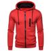 Ink Cardigan Jacket Spring And Autumn Men's Zipper Hooded Sports Men's Casual Sweater Short_viptrois.com