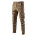 Man's clothing Men's casual overalls Breathable men's youth solid color matching pants_viptrois.com