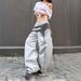 Men's Clothing American Style Layered Design Lace Up Scimitar Pants Casual Summer Street Hip Hop Dance Mopping Paratrooper Trousers_viptrois.com