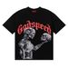 Retro Skull Print High Street Unisex Washed Distressed Short-Sleeve T-Shirts_viptrois.com