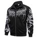 Men's Zip-Up Hoodie Jacket - Streetwear Print Overshirt, Thick Cotton Blend, Dark Aesthetic (S-XXL, Black/White/Red/Purple)_viptrois.com