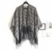 Unisex Loop check split large shawl women's thick warm scarf cape_viptrois.com