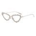 New diamond studded high-end glasses, women's full frame cat eye su, large face, slimming trend, street photo_viptrois.com