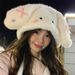 Winter Thick Cute Rabbit Ears Plush Children's Cold proof and Warm Ear Protection Hat, Scarf, Glove 3-Piece Set_viptrois.com