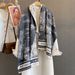Vintage-Inspired Winter Scarf Shawl With Classic Landscape & Letter Print - Soft Faux Cashmere Wrap For Women & Men_viptrois.com
