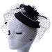Cheongsam Headdress Shanghai Night Socialite Accessories Republican Bride Small Hat Retro Feather Hair Accessories_viptrois.com