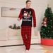 Christmas Letter plaid Christmas family suit printed home dress pajamas_viptrois.com