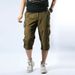 Men's Cargo Shorts 7-Inch Length, Cotton Workwear Short Pants With Multiple Pockets, Lightweight Relaxed Fit For Summer Casual Wear_viptrois.com
