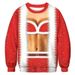 Pure European And American Cross-Border Independent Station Christmas 3D Digital Print Chest Hair Funny Pattern Round Neck_viptrois.com