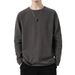 Cotton Long Sleeve T-Shirt Men, Sring New Solid Color Versatile Simle Base Shirt, Loose Fit For Youth, Coule Style_viptrois.com