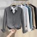 Letter Long Sleeve Shirt Loose Shirt Boys Summer Trendy All Match Casual Jacket_viptrois.com