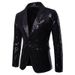1 European And American Performance Dress Gold Sequin Korean Suit Nightclub Men's Clothing Host Emcee Studio Jacket XZ28_viptrois.com