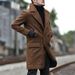 Loom Loom Cross-Border New Double-Breasted European And American Wholesale Mid-Length Men's Woolen Trench Coat With Turn-Down_viptrois.com