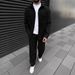 Men's Clothing Corduroy Long Sleeved Jacket Casual Trousers Two Sets_viptrois.com