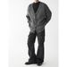 Men's Retro Stripe V-Neck Cardigan – Korean Street Style Loose Fit (White-Grey/Beige-Apricot/Dark Gray)_viptrois.com