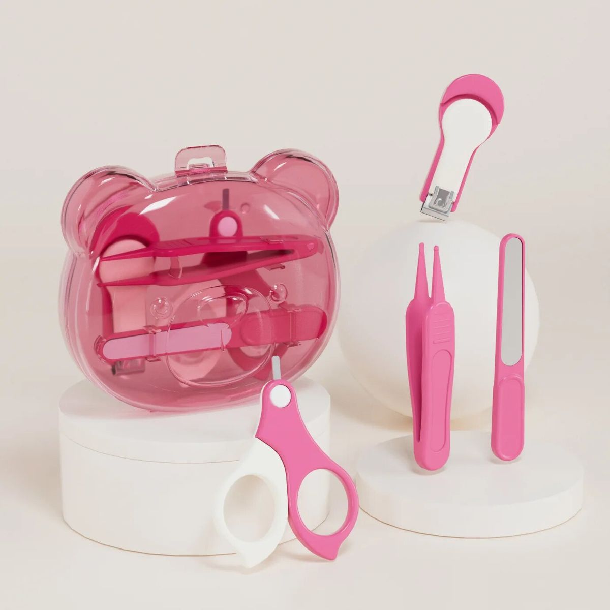 Newborn Baby Nail Scissor Baby Nail Care Tool Kid Safe Portable Nail Clipper Trimmer Tweezer with Box Children Manicure Kit_viptrois.com
