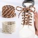 New Hiking LACES Round Thick Outdoor Shoes Boots Black And White Color Hiking Shoes Raised Lace Rope_viptrois.com