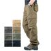 Men's Multi-Pocket Cargo Pants – Rugged Cotton Workwear With 6/8 Utility Pockets & Relaxed Fit_viptrois.com