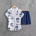 Men's Clothing Casual Vacation Men's Cardigan Two Piece Suit Summer New Shirt Shorts Suit 3d Printing_viptrois.com