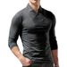 Men's Autumn And Winter New Solid Color Long-sleeved T-shirt Bottoming Shirt Slim Men's T-shirt_viptrois.com