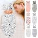 Baby Cotton Swaddle Blanket 0-6 Months Newborn Anti-frightening Photography Blanket Wrap Hat Set Anti-kicking Quilt Newborn Gift_viptrois.com